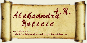 Aleksandra Motičić vizit kartica